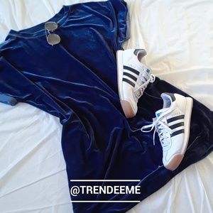 📌SOLD ON MERC📌Blue velvet dress